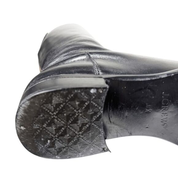 J CREW Field Black Leather Riding Boot Size 8.5 - Picture 12 of 13